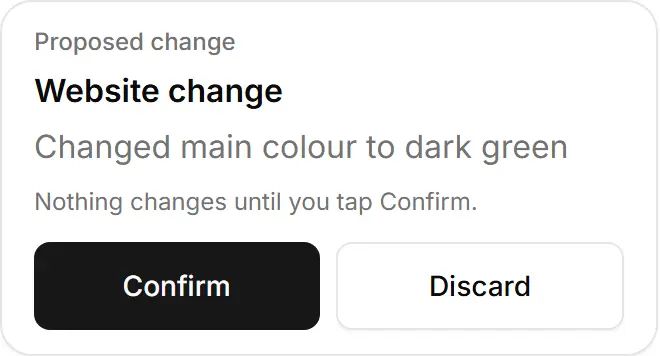 Make the buttons dark green